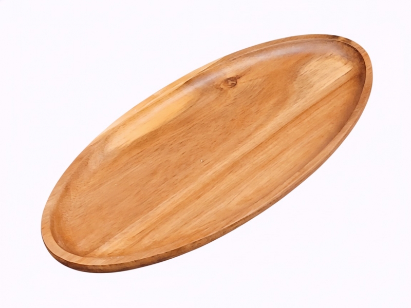Professional-grade Acacia Wood Oval Serving Platter